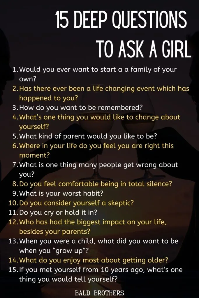 Deep questions to ask a girl