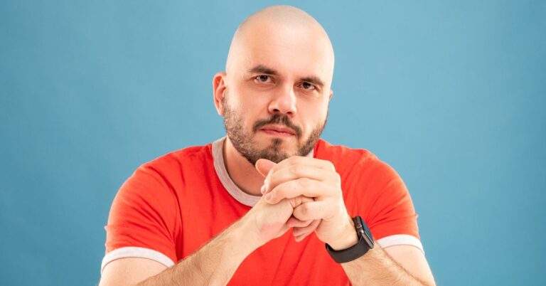 balding with a beard